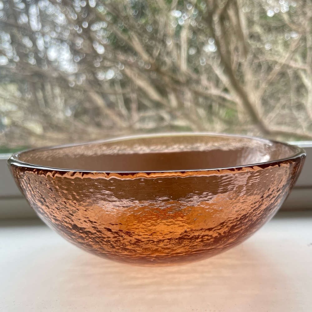 Fire & Light | Copper 6” Glass Soup Salad Bowl